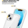 thumbnail image 4 of IBAOLE Designed for iPhone 13 Case, Full Body Rugged Case with Built-in Touch Sensitive Anti-Scratch Screen Protector, Soft TPU Bumper Case for iPhone 13 6.1" (Pearl Pink)Creamy-White, 4 of 7