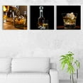 thumbnail image 3 of wall26 Canvas Wall Art Abstract Wine Cup Pictures Home Wall Decorations for Kitchen Streched and Framed - 12"x12"x3 Panels, 3 of 4