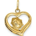 thumbnail image 4 of 14K Yellow Gold Enameled Ladybug In Heart Charm (18 X 14) Made Italy xac852, 4 of 6