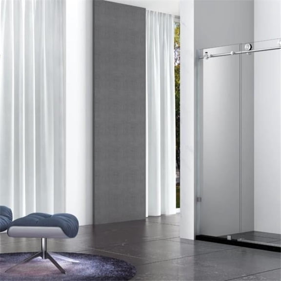 Legion Furniture GD9046-48-BRUSHED NICKEL 46 x 48 in. Part A Single Sliding Shower Door Set with 75 ft. Height & 0.31 ft. Thickness - Brushed Nickel