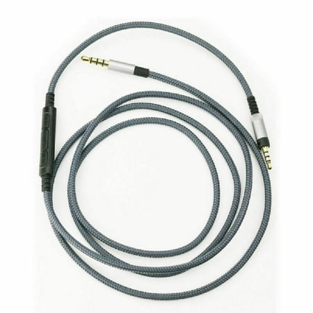 3MM Earphone Cable With Mic Volume Control Aux Cord Momentum Headphone Replacement Wire Accessories for Sennheiser Accessories