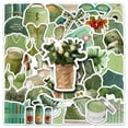 thumbnail image 2 of Pegatinas de plantas verdes estéticas, 50 Uds., pegatinas impermeables para ordenador portátil, calcomanías para botella de agua, ordenador portátil, monopatín, parachoques, 2 of 5