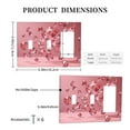 thumbnail image 3 of Pink Crystal Diamonds Switch Cover Decorative Wall Plate 3-Gang 2-Toggle 1-Decor Standard Size, 3 of 5