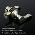 thumbnail image 3 of Knobelite (5 Packs) Passage Door Lever [Non-Locking Lever Set], Non-Locking Door Handle Set for Hallway or Closets, Keyless Satin Nickel Finish Wave Door Lock, Reversible Right & Left Side Handed, 3 of 7
