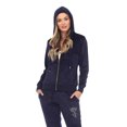 thumbnail image 6 of White Mark Women's 2 Piece Rhinestone Velour Tracksuit Set, 6 of 6