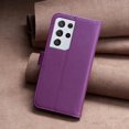 thumbnail image 5 of Premium High Quality Wallet Case For Samsung S21 Ultra, Strong Magnetic Clasp Case with [RFID Blocking] Card Holder Kickstand Magnetic,Leather Flip Case for Samsung Galaxy S21 Ultra, Purple, 5 of 8