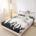 thumbnail image 4 of Homewish Music Lover Twin Sheet Sets,Black Splatter Ink Twin Fitted Sheet,Musical Notes 03 For Girl Boys,Microfiber Bedroom Decor,3pcs, 4 of 7