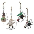thumbnail image 3 of Spencer Christmas Decorations Set of 24PC Wooden Christmas Ornaments Painted Santa Claus Snowman Car Hanging Ornaments for Xmas Tree Holiday Decor, 3 of 9