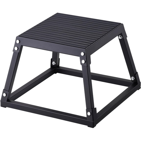 JFTER Plyometric Jump Box, 18 Inch Plyo Box, Steel Plyometric Platform and Jumping Agility Box, Anti-Slip Fitness Exercise Step Up Box for Home Gym Training, Conditioning Strength Training