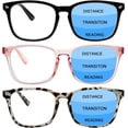 thumbnail image 1 of 3 Pack Progressive Multifocus Reading Glasses for Women and Men Blue Light Blocking Anti Eyestrain Computer Readers, 1 of 7