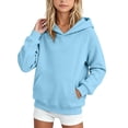thumbnail image 3 of YOUYEDIAN Oversized Hoodies for Teen Girls Preppy Hooded Sweatshirts Casual Trendy Long Sleeve Pullover Tops, 3 of 5