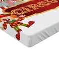 thumbnail image 2 of Ambesonne Circus Fitted Sheet, Nostalgic Circus Tent Art, Queen Size, Red White, 2 of 3