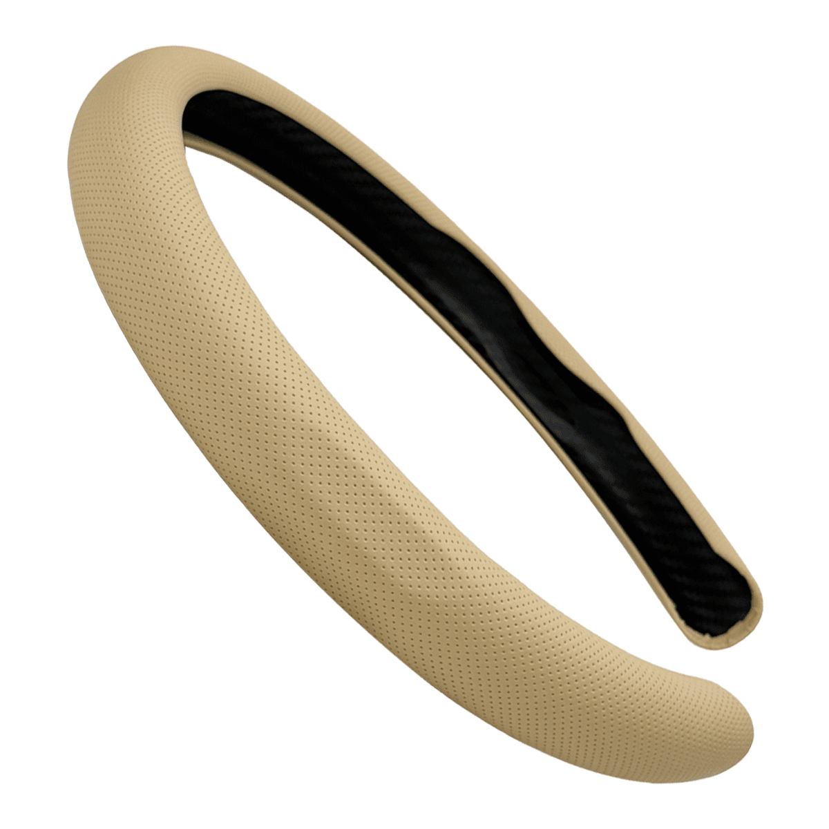 Car Steering Wheel Cover Nappa Leather Non-Slip Clip on Breathable Quick Install Universal fit 14½ to 15 inches Car Pickup SUV
