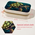 thumbnail image 5 of Sea Turtle Velvet Portable Earring Holder with Removable Compartment - Gift for Jewelry Lovers - Necklace Holder, Jewelry Boxes, 5 of 7