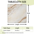 thumbnail image 2 of White Gold Marble Pattern Square Fitted Tablecloth with Elastic Edge,Square Table Cover,Washable Elastic Table Cover for Home Kitchen Party Decor 34"x34", 2 of 6