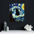 thumbnail image 4 of Nawypu  Vincent Van Gogh Starry Night Cat Print Canvas Wall Art，vintage Wall Decor Aesthetic Posters for Bedroom Living Room Wall Art. (Night Cat,)…, 4 of 4