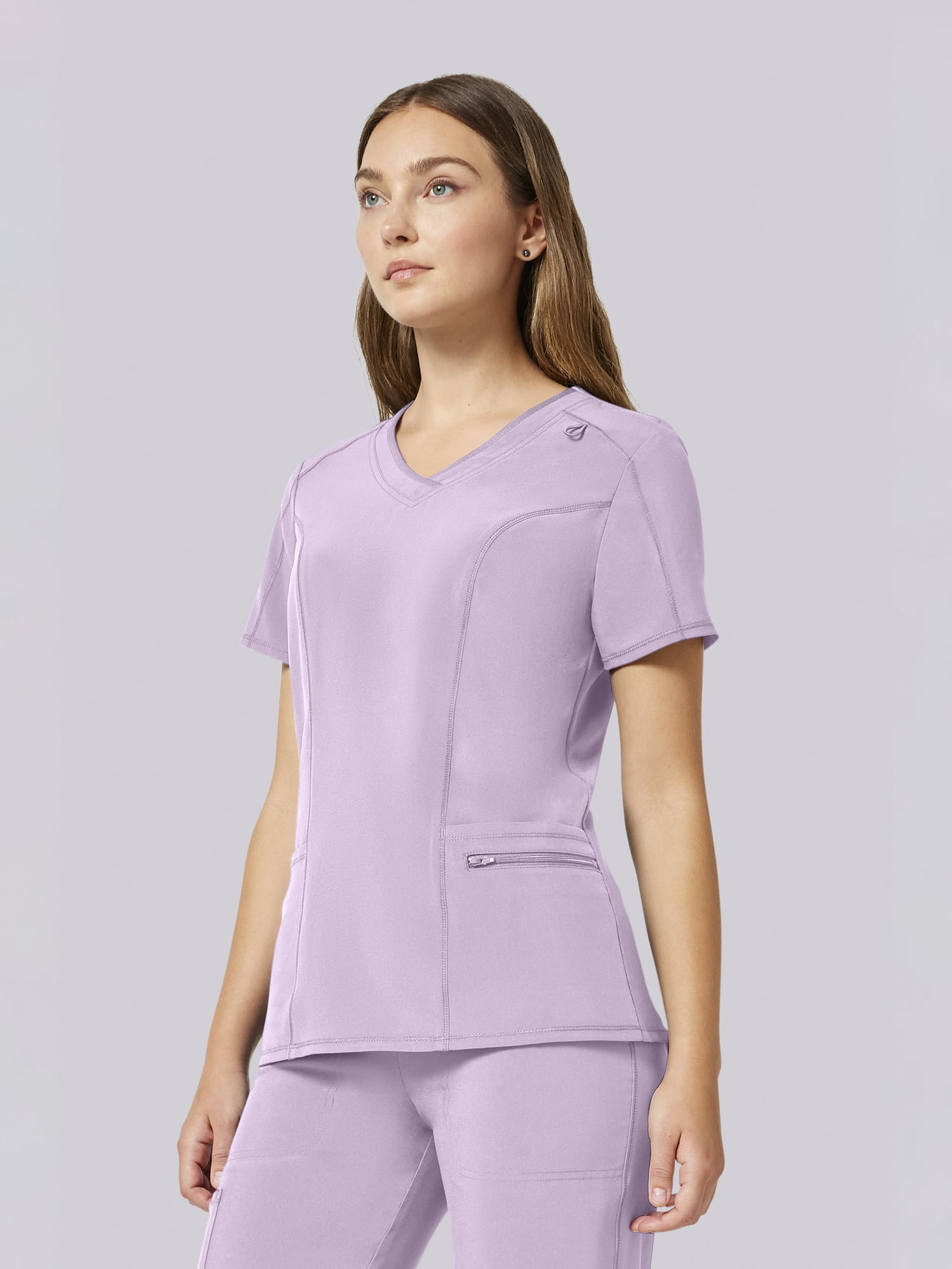 Scrubstar Performance Women’s Shaped Antimicrobial Mesh Panel V-Neck Scrub Top, Sizes XS–3XL