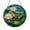 Acrylic 3.5 Inch, variant on Green Frog Resting on Lily Pad Stained Glass Style Round Window Suncatcher Decor, Pond Nature Art Gift