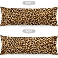 thumbnail image 5 of Leopard Body Pillow Cover Leopard Print Long Pillow Case with Zipper Decorative Bedding Pillowcase Farmhouse Cheetah Animal Skin Pillow Covers Soft Cushion Pillow Case for Bedroom,Couch,20"x54",Orange, 5 of 5