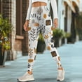 thumbnail image 4 of Renewold Abstract Boho Geometric Art Leaf Yoga Pants for Women with Pockets Full Length Workout Leggings High Waist Tummy Control Lounge Pants Activewear Fashion Womens Leggings, XS, 4 of 8