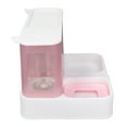 thumbnail image 1 of Dispensador automático de comedero para gatos con ventana de visualización transparente, comedero para perros de gran capacidad, dispensador de agua, color rosa, 1 of 15