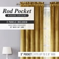 thumbnail image 3 of Regal Home 2 Panel Egyptian Velvet Blackout Bedroom Curtain Set, 54x84in Gold, 3 of 6