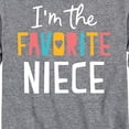 thumbnail image 3 of Instant Message - I'm The Favorite Niece - Toddler And Youth Long Sleeve Graphic T-Shirt, 3 of 6