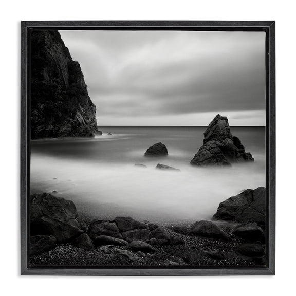 Stupell Industries Tropical Clear To The Horizon Black Floating Frame Canvas Art, 18 x 18, by Chip Forelli