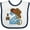 White and Navy, variant on Inktastic 2nd Birthday Cowboy I'm 2 Two Year Old Boys or Girls Baby Bib