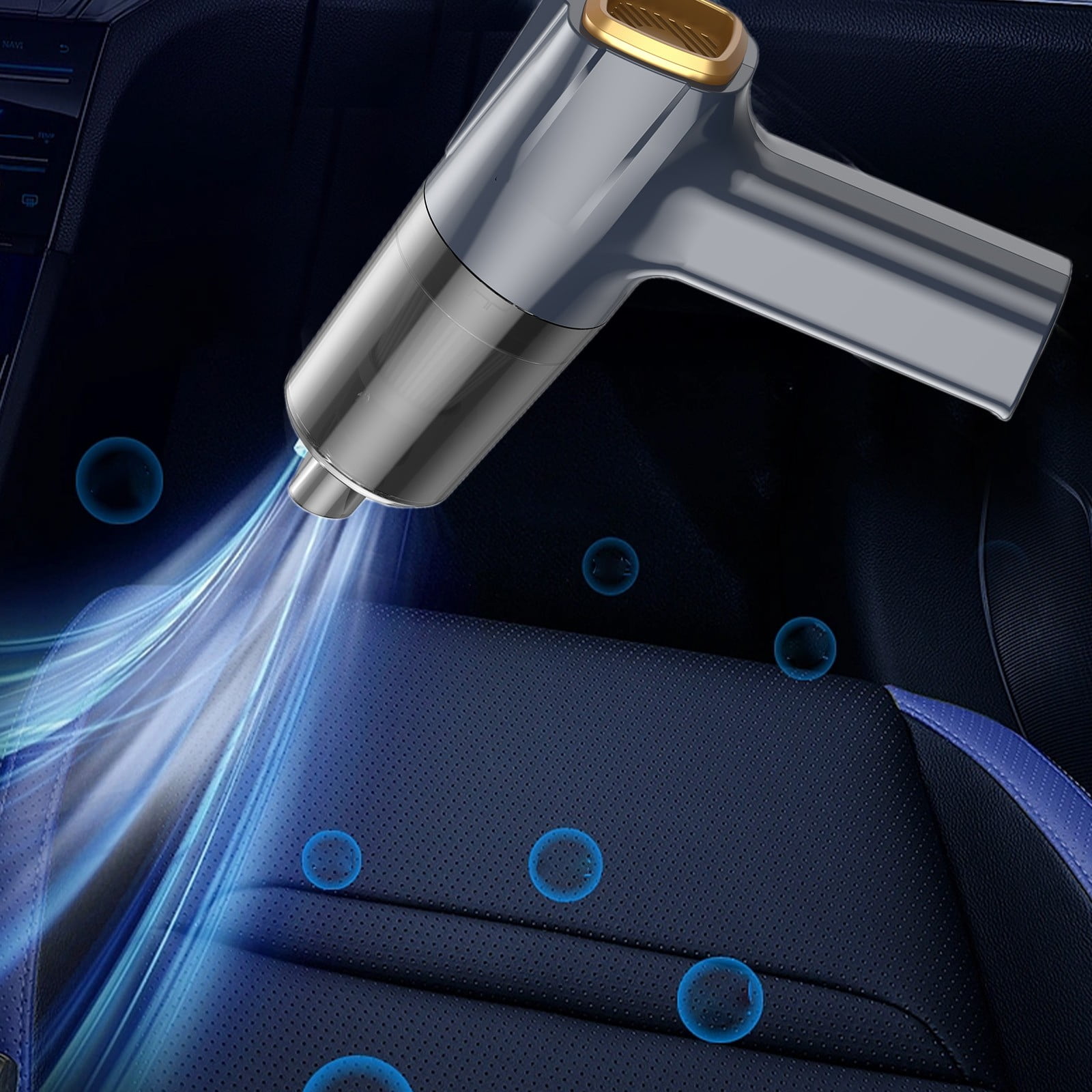 Fall Cleaning Clearance 2024! Portable Car Vacuum Cleaner, Car Vacuum Cleaner Suction Power Household Brushless Small Portable Car Wireless Temperature Control Energy Saving Multiple Modes