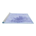 thumbnail image 2 of Ahgly Company Machine Washable Indoor Rectangle Solid Blue Modern Area Rugs, 7' x 9', 2 of 4