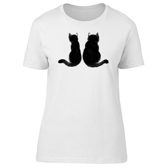 Beautiful Black Kitties, Cat Tee Women's -Image by Shutterstock
