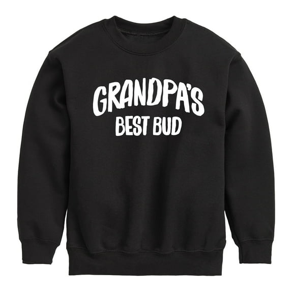 Instant Message - Grandpas Best Bud - Toddler & Youth Crewneck Fleece Sweatshirt
