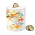 thumbnail image 3 of Dragonfly Piggy Bank, Abstract Grunge Vintage Design Moth Spring Flowers Floral Frame Art Print, Ceramic Coin Bank Money Box for Cash Saving, 3.6" X 3.2", Multicolor, by Ambesonne, 3 of 4