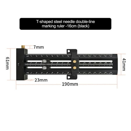 

qiya 7/14 T-type steel needle double line ruler steel vertical hole marking parallel