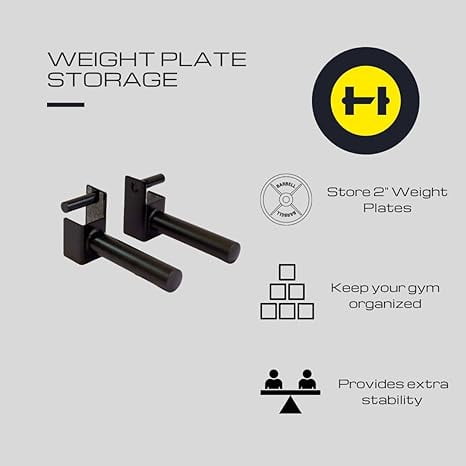 HulkFit Pro Series 2.35” x 2.35” Weight Plate Holders Attachment Accessory Pro Series Power Cage - Pair