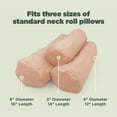 thumbnail image 6 of Hemp Fabric 6x16" Neck Roll Pillowcase - Soft Washable Pillow Cover - Made in USA, Pink, 6 of 8