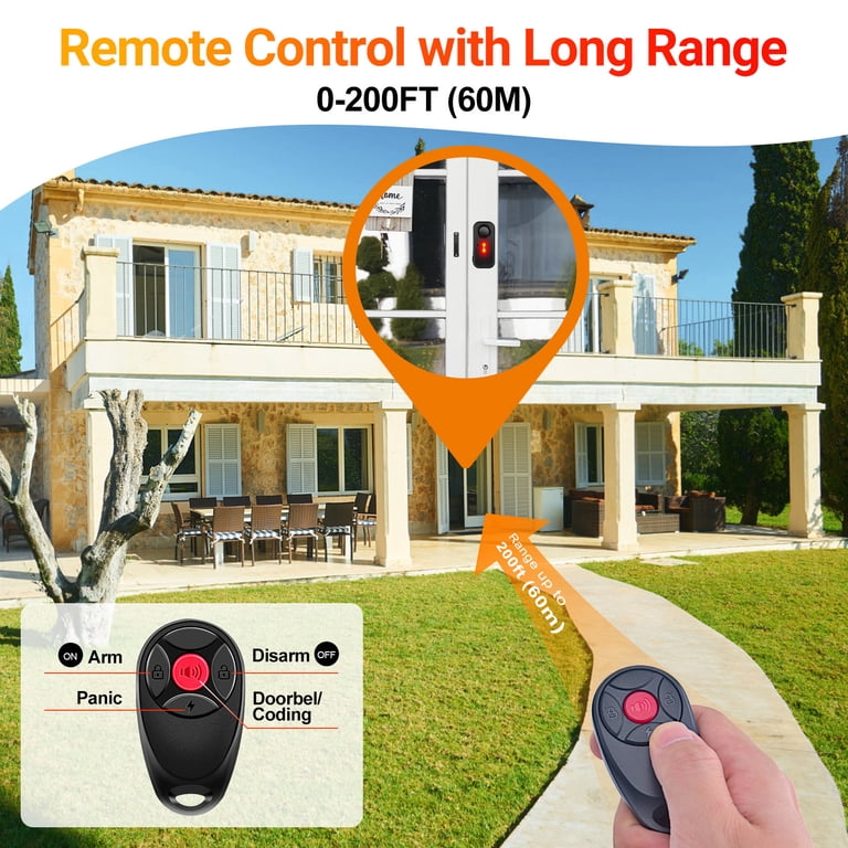 Door Alarm When Opened – 5-Pack, 120dB Wireless Sensor For Home Security, Kid Safety, Pool Safety, Sliding Front Door Alert