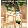 thumbnail image 4 of PASAMIC Tall Adirondack Chair Set of 2, All-Weather HDPE Outdoor Chairs with Removable Double Trays, Bar Height Adirondack Chairs for Balcony, Deck, Patio, Backyard, Wood, 4 of 7