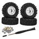 thumbnail image 3 of 4 piezas 1/30 RC Car Wheels and Tires Accessories Robusto Coche RC de alto rendimiento Plata, 3 of 9