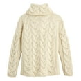 thumbnail image 2 of ARAN WOOLLEN MILLS Womens Aran Knit Sweater, Merino Wool Cowl Neck Cable Knit - Natural - XL, 2 of 2