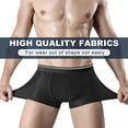 thumbnail image 4 of Htwon Men's Underwear Boxer Brief Seamless Underwear Trunks Soft Thin Underpants(1 Pack, Black, XL), 4 of 19