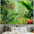 thumbnail image 2 of Creowell  Tropical Rainforest Landscape Tapestry, Jungle Tiger Plant Natural Scenery Tapestry Wall Hanging, Bed Cover Mural Home Decor  60x50inch, 2 of 6
