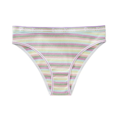 

Women Underwear Casual Breathable Comfortable Rainbow Panties High Waist Rainbow Printed Ladies Panties Female Underpanty Comfort Undergarments