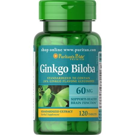 Puritans Pride Ginkgo Biloba Standardized Extract 60 mg120 (Best Ginkgo Biloba Supplement)