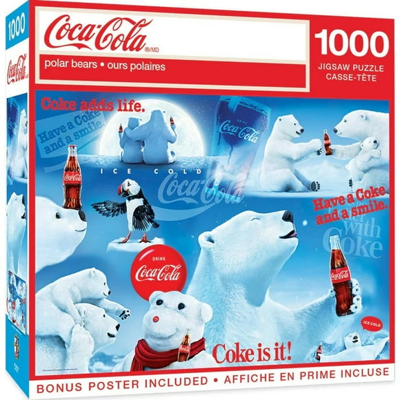 Masterpieces Puzzle Company Coca-Cola Polar Bears 1000 Piece Jigsaw Puzzle