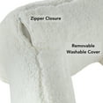thumbnail image 4 of Sherpa Fleece Bed Rest Pillow with Removable Cover, Snow, 4 of 5