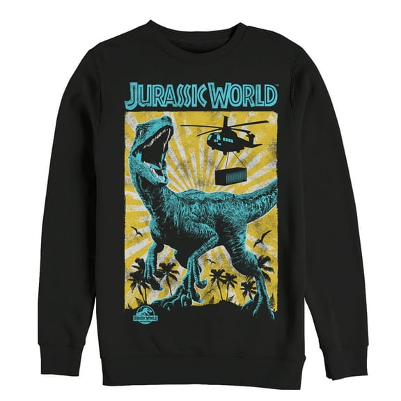 Men's Jurassic World: Fallen Kingdom Helicopter Capture Sweatshirt Black Small
