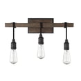 thumbnail image 3 of 3 Light Bath Bar-Industrial Style with Farmhouse and Rustic Inspirations-10.25 inches Tall By 20 inches Wide Bailey Street Home 159-Bel-2749737, 3 of 5