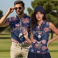 thumbnail image 2 of Jeiento 250th Eagle Matching Shirts for Couples Short-Sleeve Slim Fit Shirts for Men 4Th of July Fashion Quick Dry Sleeveless Tennis Shirt Golf Tank Top for Women, Men's XL, 2 of 6